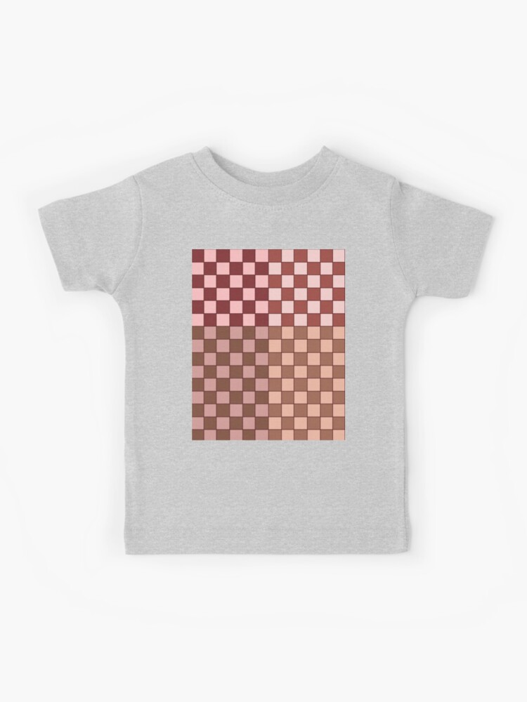Four Squares (Tan & White Pattern) Kids T Shirt by LXLBX8