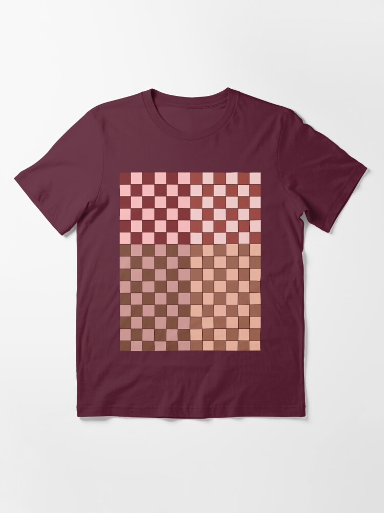 White and Tan Brown Checkerboard Essential T-Shirt for Sale by