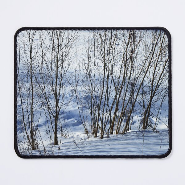 Item preview, Snowy tree blue palette landscape | winter tree art photography designed and sold by lausn.