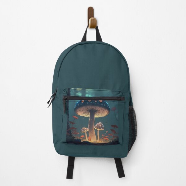 Item preview, Fungal Fantasy: Glowing Mushrooms in the Dark Forest, japanese anime aesthetic designed and sold by EmeraldeaArt.