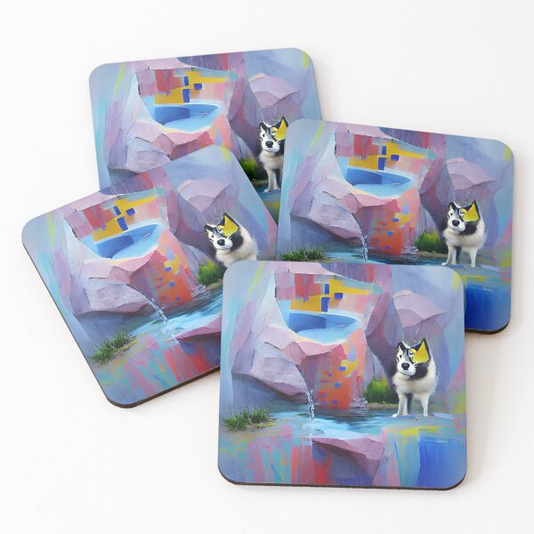 Item preview, Arte del husky siberiano. Husky acuarela. Arte abstracto de huskys. Husky siberiano abstracto. designed and sold by Doggymadness.
