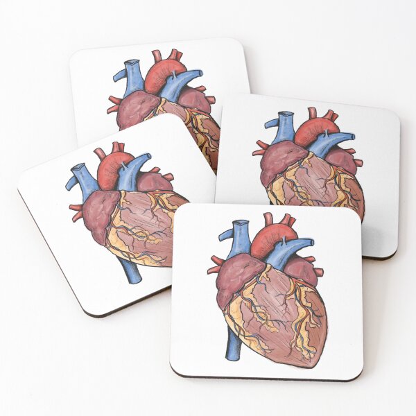 Item preview, Human heart realistic art sticker designed and sold by ArtfullyReka.