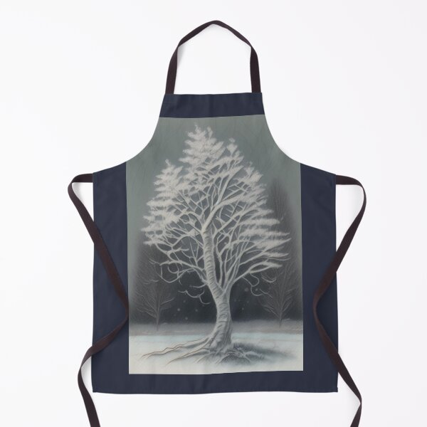 Aperçu de l'œuvre Art créatif de croquis d'arbre d'hiver vintage créée et vendue par brilliant-com.