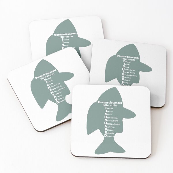Item preview, Unconsciousness Differential Mnemonic: FISH SHAPED designed and sold by Caregiverology.