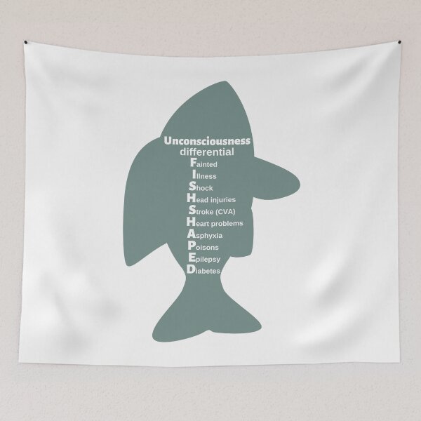 Item preview, Unconsciousness Differential Mnemonic: FISH SHAPED designed and sold by Caregiverology.