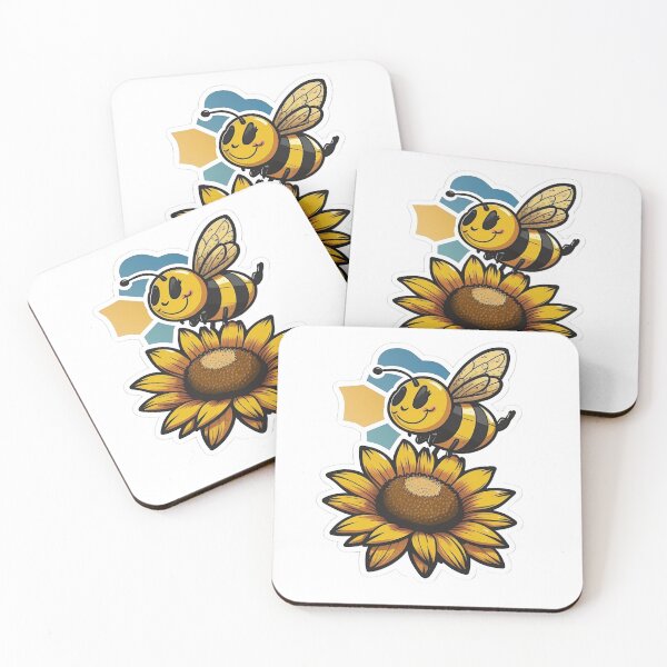 Item preview, Bee on a sunflower  designed and sold by fattim3.