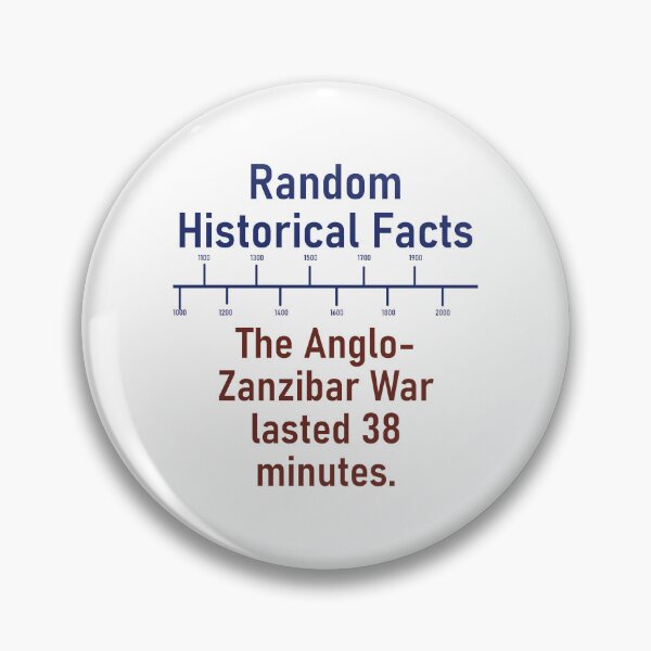 Item preview, The Anglo-Zanzibar War Lasted 38 Minutes  - History Fact designed and sold by CrankyOldDude.