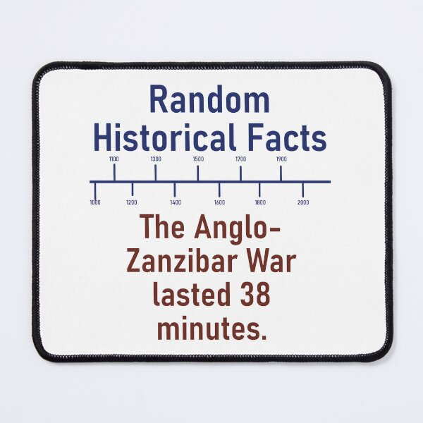 Item preview, The Anglo-Zanzibar War Lasted 38 Minutes - History Fact designed and sold by CrankyOldDude.
