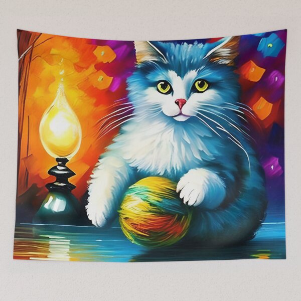 Item preview, Cat Playing With a Ball of String designed and sold by AnimPet.