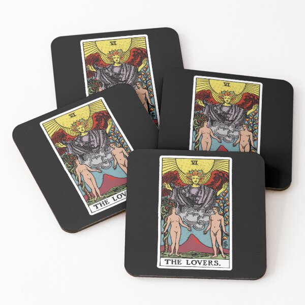 Item preview, The Lovers Tarot Card - Major Arcana - Fortune Telling - Occult - Colour designed and sold by createdezign.