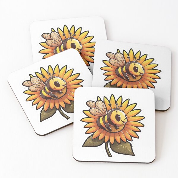 Item preview, Bee on a sunflower  designed and sold by fattim3.