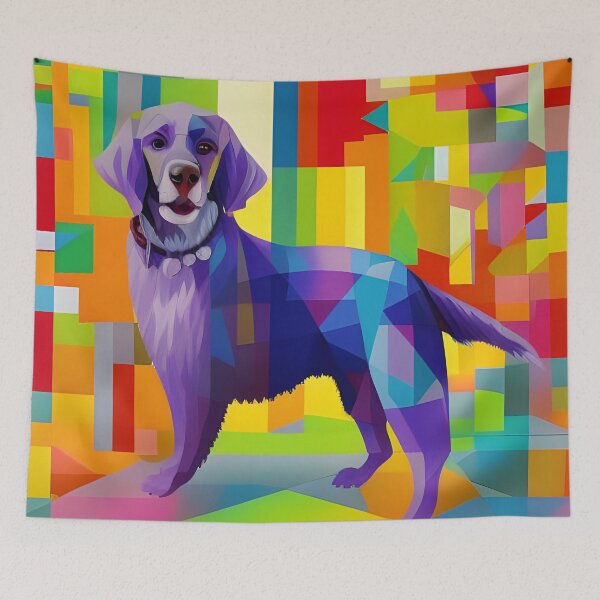 Item preview, Colourful Labrador Art. Abstract Lab Art. Watercolour Labrador Art designed and sold by Doggymadness.