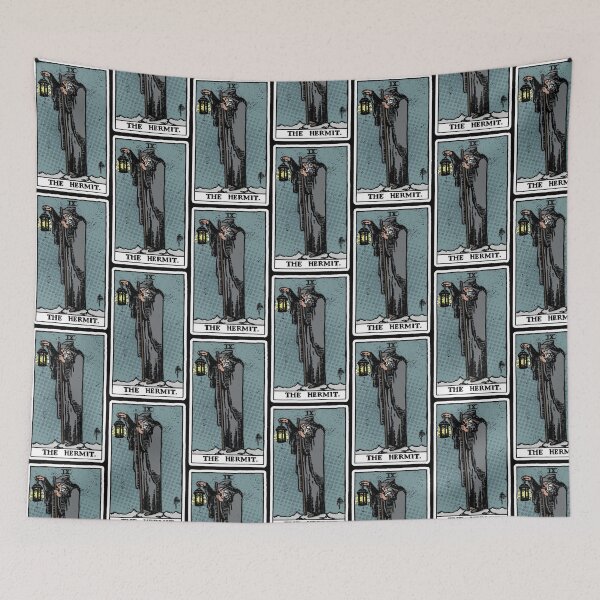 Item preview, The Hermit Tarot Card - Major Arcana - fortune telling - remix designed and sold by createdezign.