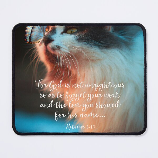 Item preview, Hebrews 6:10 (Cat and Butterfly) designed and sold by Paper Bee Gift Shop.