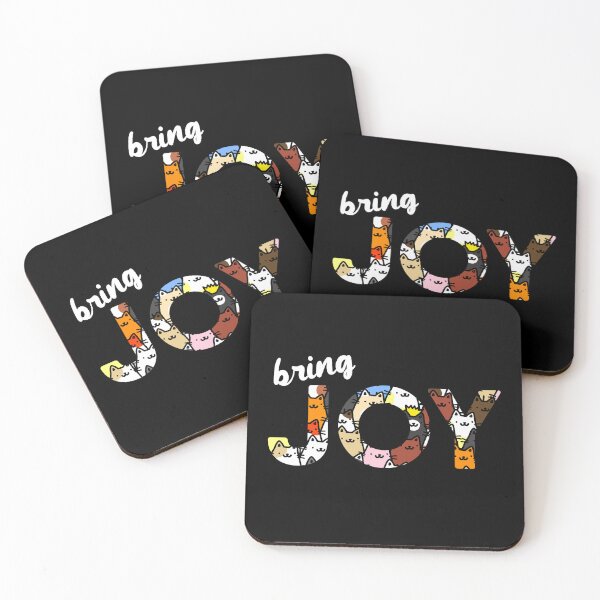 Item preview, Bring JOY Text Based Design, Kids Quote Art Cats black designed and sold by RiciPaneto.