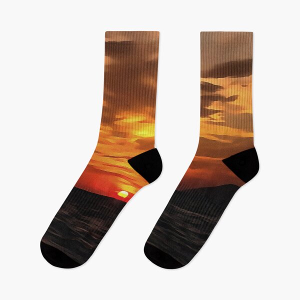 Item preview, Burned Horizons Sunset Over The Aegean Painting designed and sold by taiche.