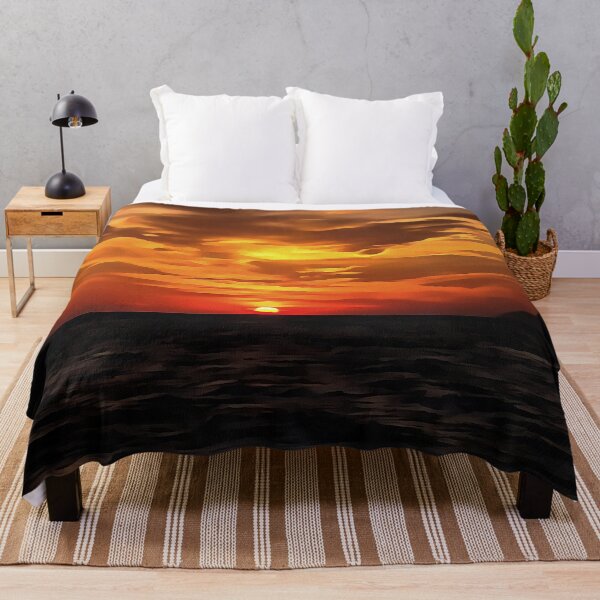 Item preview, Burned Horizons Sunset Over The Aegean Painting designed and sold by taiche.