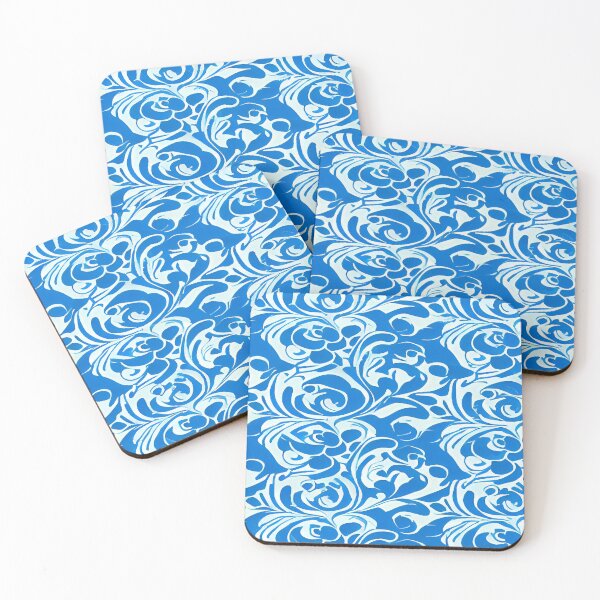 Item preview, Flurry of Flower Petals Swirling and Twirling of Delight in Sky Blue   ra designed and sold by deniselynnimage.
