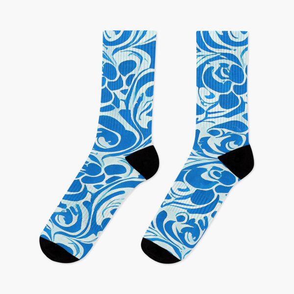 Item preview, Flurry of Flower Petals Swirling and Twirling of Delight in Sky Blue   ra designed and sold by deniselynnimage.