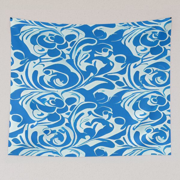 Item preview, Flurry of Flower Petals Swirling and Twirling of Delight in Sky Blue   ra designed and sold by deniselynnimage.