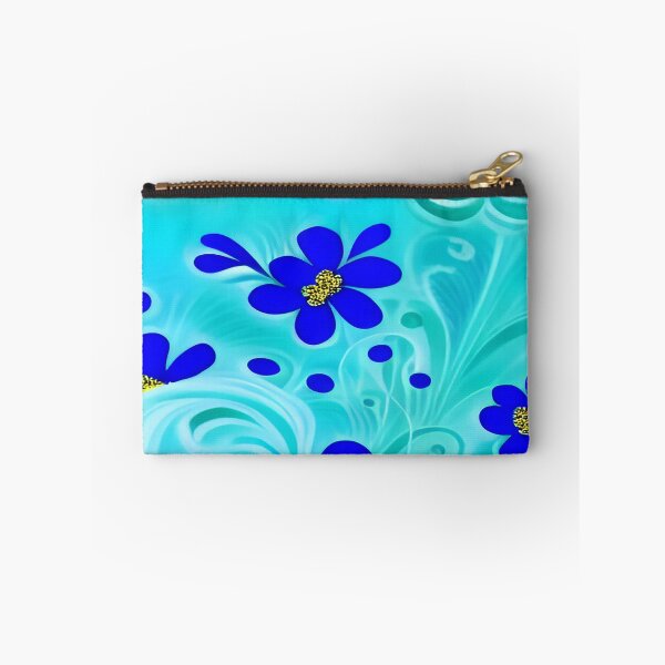 Item preview, Whispy Leaves and Flowers Blue Blowing in the Wind with a Sky Blue Background       ra designed and sold by deniselynnimage.