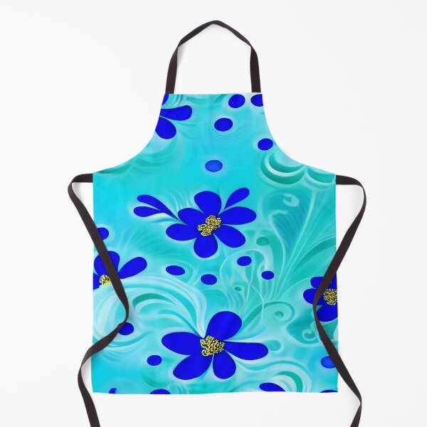 Item preview, Whispy Leaves and Flowers Blue Blowing in the Wind with a Sky Blue Background ra designed and sold by deniselynnimage.