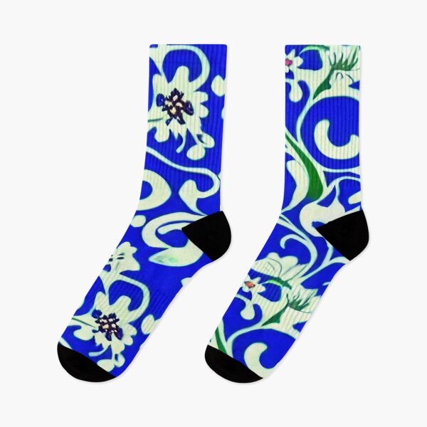 Item preview, Blooming Blossoms Floral in Blue with Whispy Leaves and a Brilliant Blue Sky     ra designed and sold by deniselynnimage.