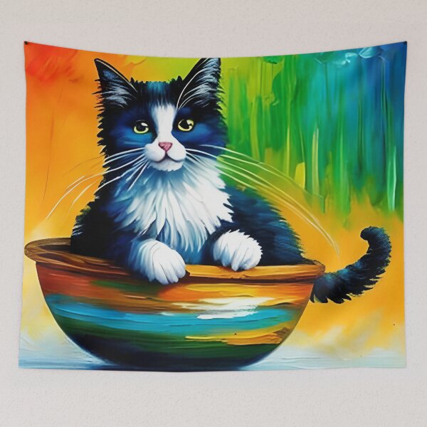 Item preview, Cat Playing With a Ball of String designed and sold by AnimPet.