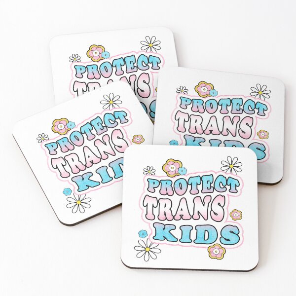 Item preview, Protect Trans Kids - Retro Flowers designed and sold by techno-mantis.