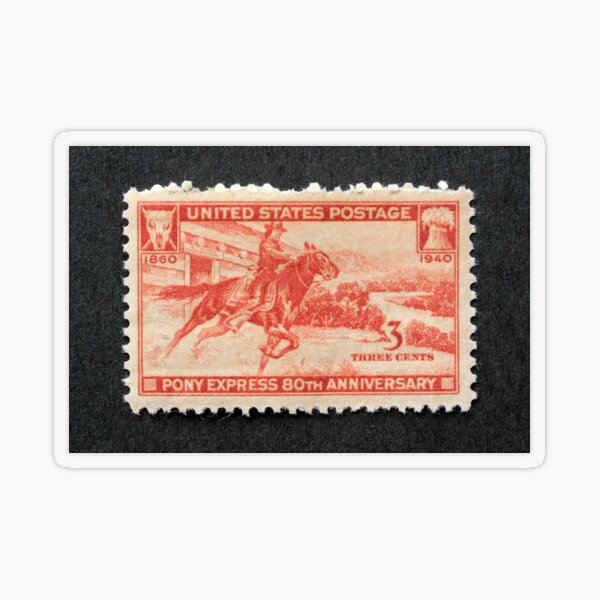 1940 3 Pony Express Postage Stamp