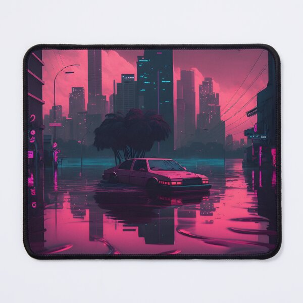Item preview, Flooded City - Retrowave designed and sold by AgitProPrints.