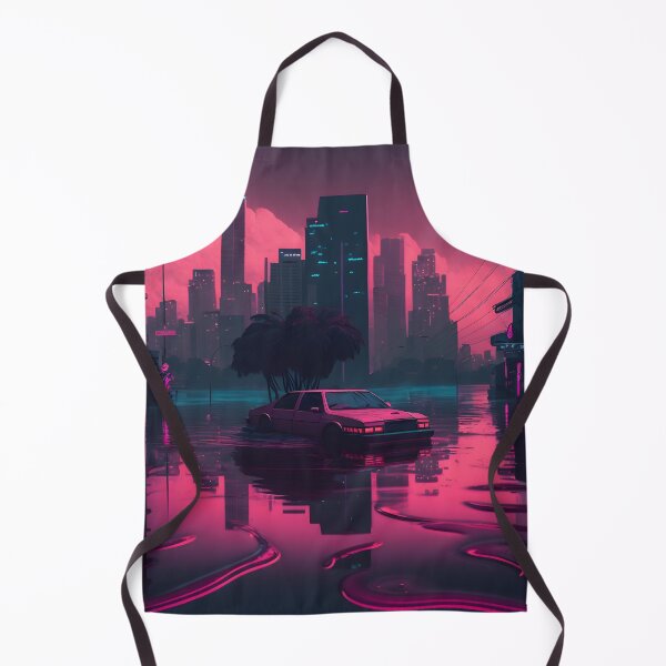 Item preview, Flooded City - Retrowave designed and sold by AgitProPrints.