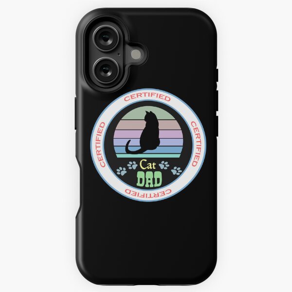 Item preview, Retro Certified Proud Cat Dad Animal Lover Print designed and sold by Reindeshi.