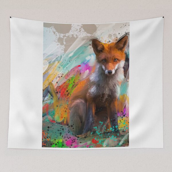 Item preview, Fredddy The Fox Street Art Painting designed and sold by Exclusively Motorsport.