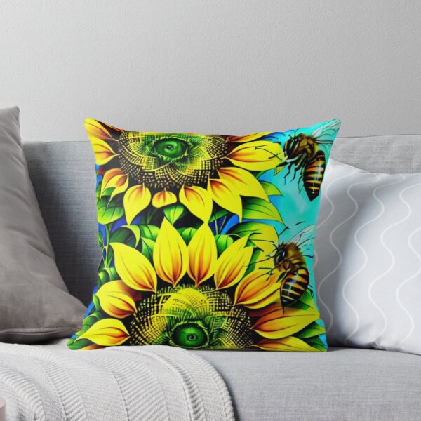 Item preview, Bee On A Sunflower designed and sold by letsgetinspired.