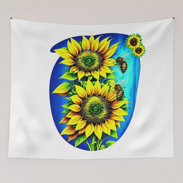Item preview, Bee On A Sunflower designed and sold by letsgetinspired.