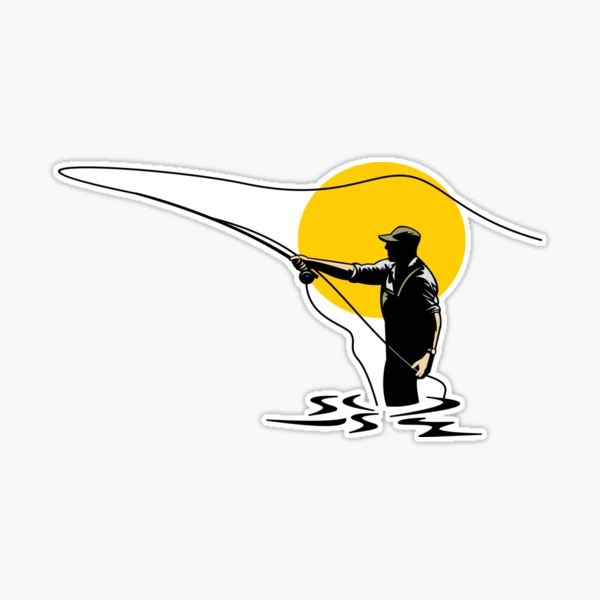 Fly Fishing - Fisherman Gift Sticker for Sale by MintedFresh
