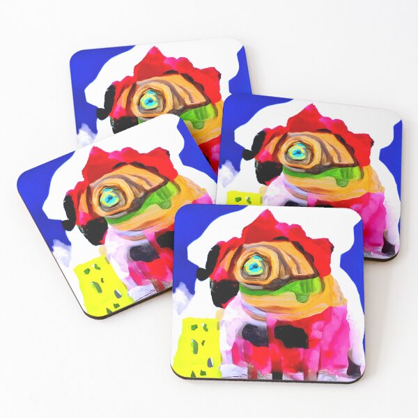 Item preview, Pug Absract Art. Colourful Pug Art. Watercolour Pug Art. designed and sold by Doggymadness.