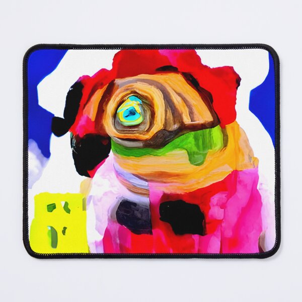 Item preview, Pug Absract Art. Colourful Pug Art. Watercolour Pug Art. designed and sold by Doggymadness.