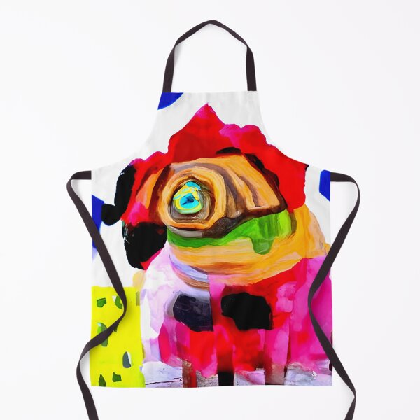 Item preview, Pug Absract Art. Colourful Pug Art. Watercolour Pug Art. designed and sold by Doggymadness.