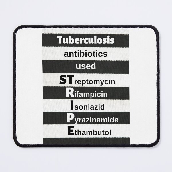 Item preview, Tuberculosis Antibiotics Used Mnemonic: STRIPE designed and sold by Caregiverology.