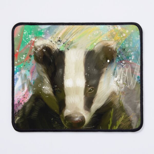 Item preview, BarneyThe Badger Street Art Painting designed and sold by Exclusively Motorsport.