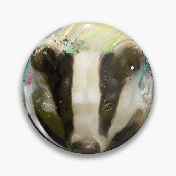 Item preview, BarneyThe Badger Street Art Painting designed and sold by Exclusively Motorsport.