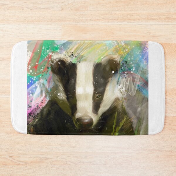Item preview, BarneyThe Badger Street Art Painting designed and sold by Exclusively Motorsport.
