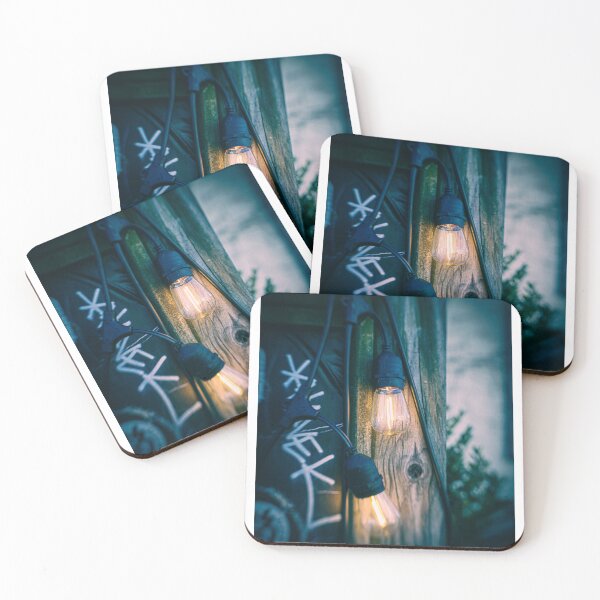 Item preview, Hanging lightbulbs version 2 contrast-y moody photo print designed and sold by brycecphotos.