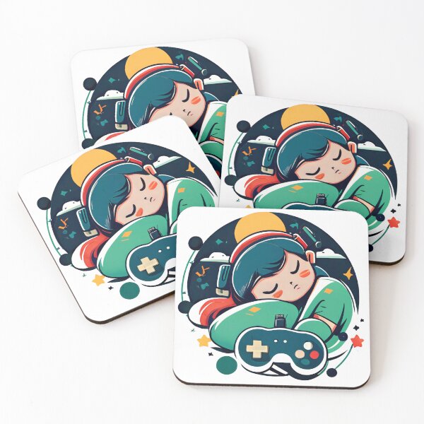 Item preview, girly playing and sleeping , game controller , funny  designed and sold by SOOF MAACO ⭐⭐⭐⭐⭐.
