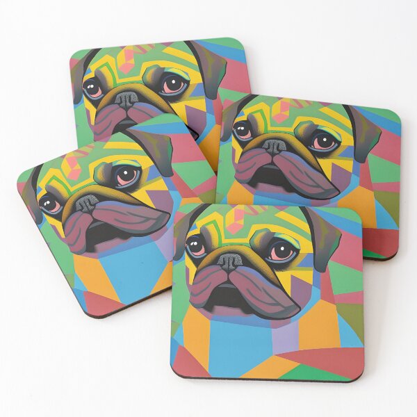 Item preview, Colourful Abstract Pug. Colouful Pug Art. Watecolor Pug Art,  designed and sold by Doggymadness.