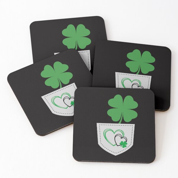 Item preview, Heart St Patricks Day Shamrock Irish Pocket Shamrock designed and sold by Cheeeeky.