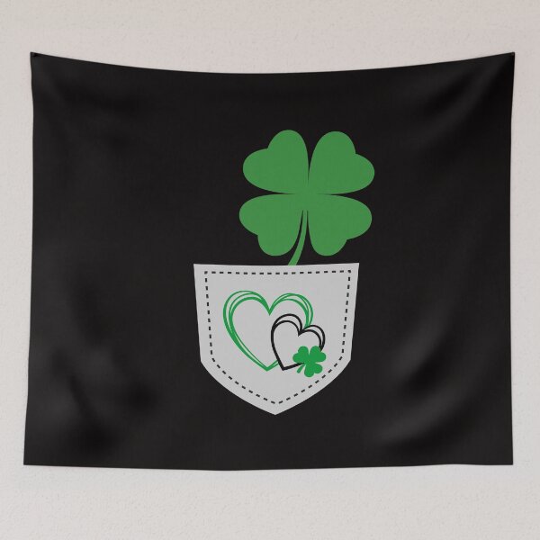 Artikelvorschau, Heart St Patricks Day Shamrock Irish Pocket Shamrock entworfen und verkauft von Cheeeeky.