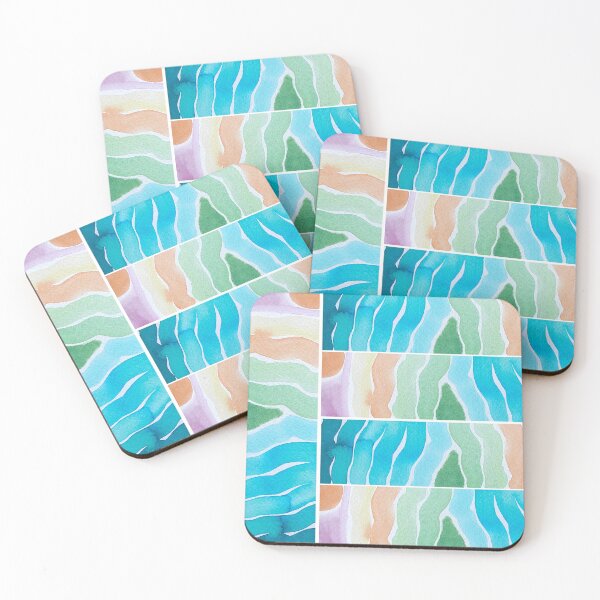 Item preview, Watercolor Abstract Landscape Block Print designed and sold by Ericksondesigns.